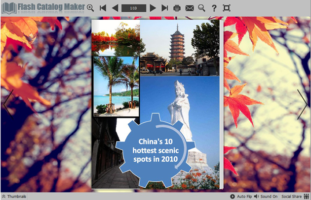 Flash Catalog Templates of Maple Leaves