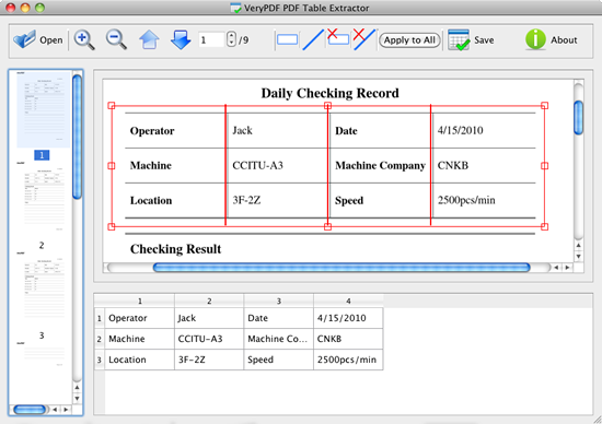 VeryPDF PDF Table Extractor for Mac