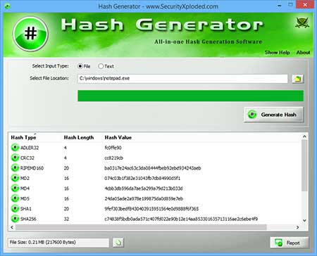 Hash Generator Tool
