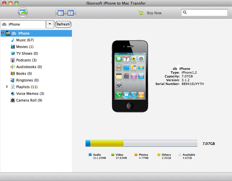 iStonsoft iPhone to Mac Transfer