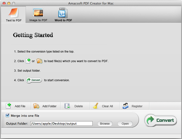 Amacsoft PDF Creator for Mac