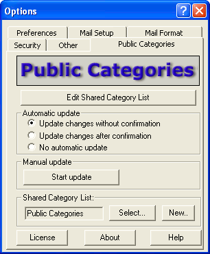 Public Categories for Outlook Downloader