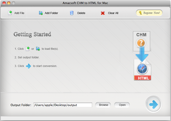 Amacsoft CHM to HTML for Mac