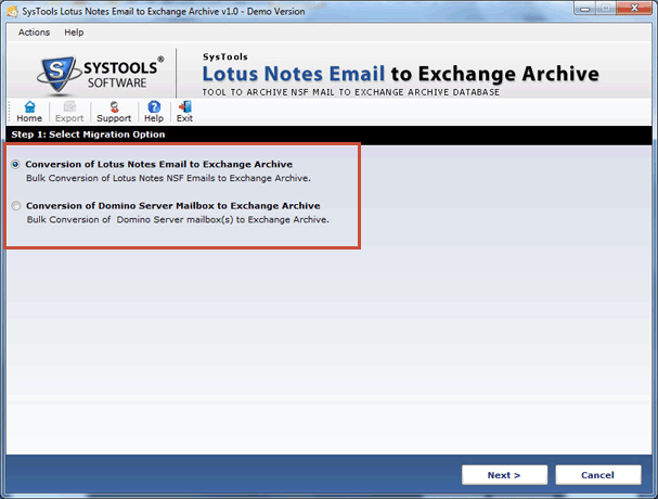 Domino Mailbox Emails to Exchange 2010