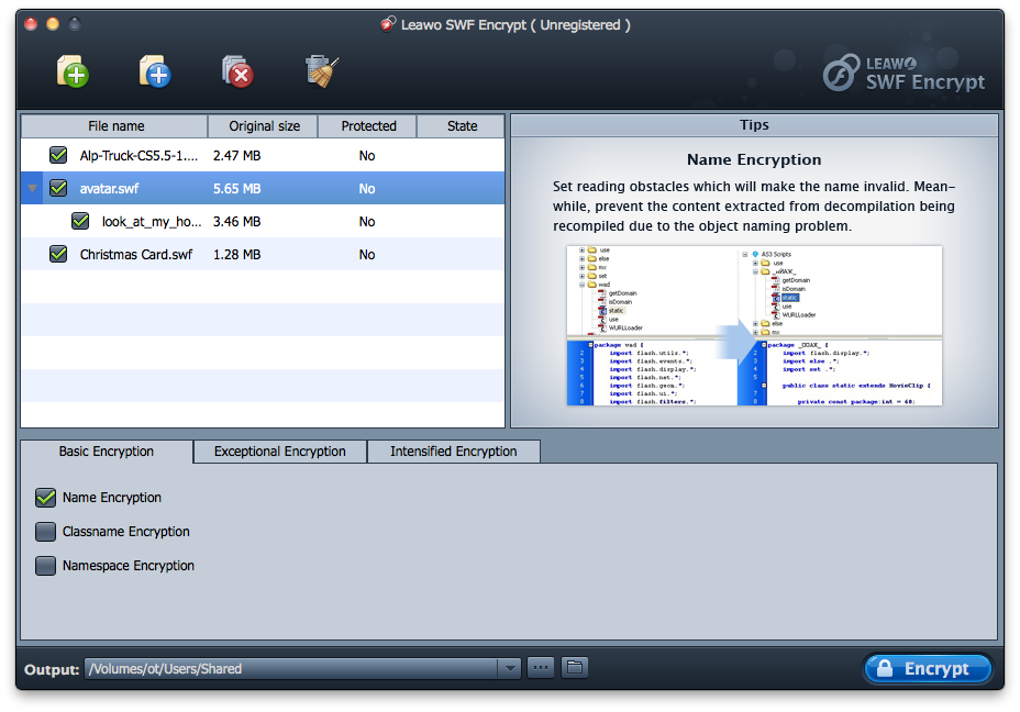 Leawo SWF Encrypt for Mac