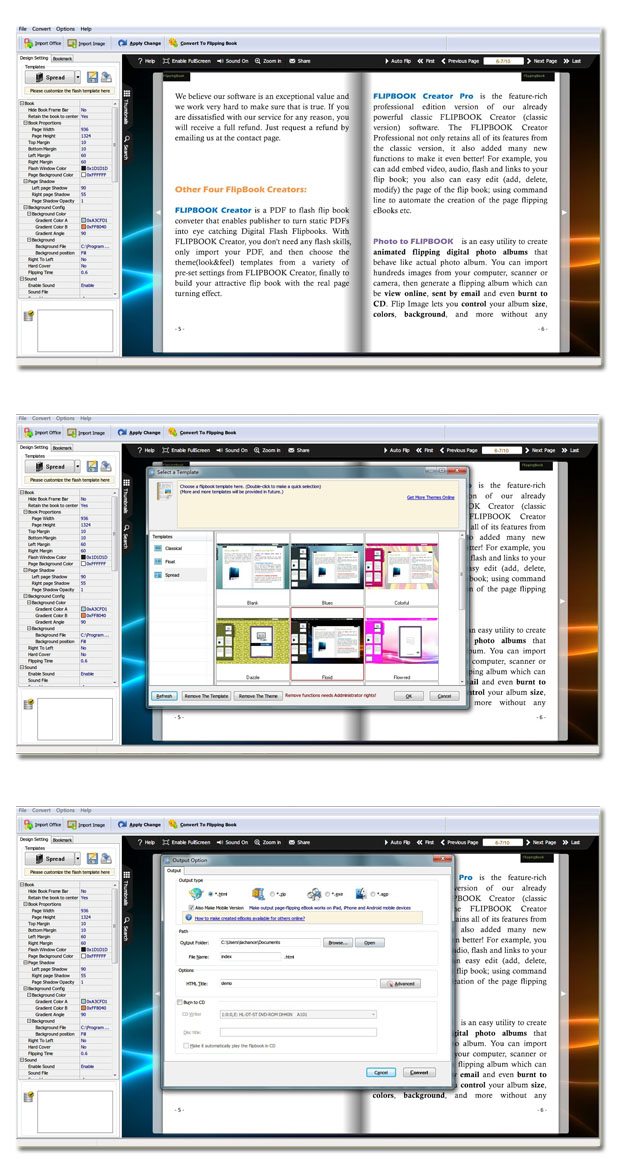 Office to Flash Flipping Book