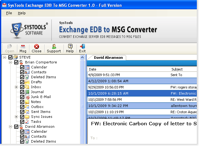 EDB to MSG Converter