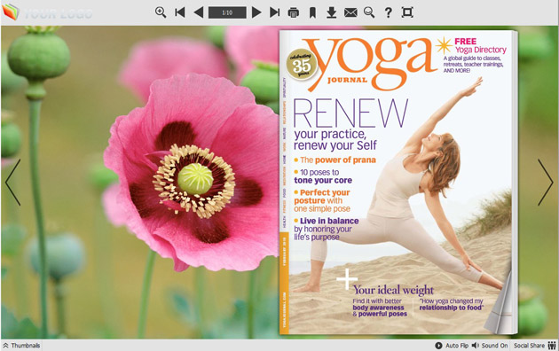 Page Flip Book Template - Plant Style