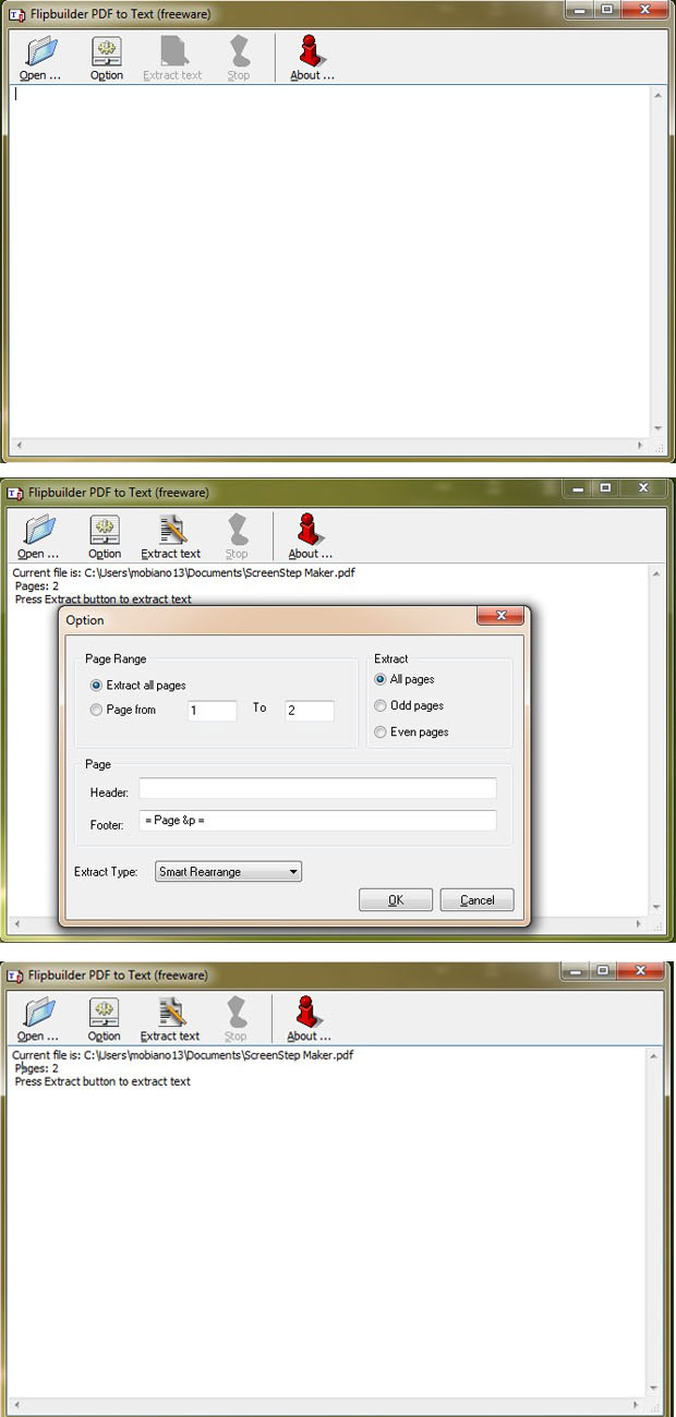 FlipBuilder PDF to Text (Freeware)