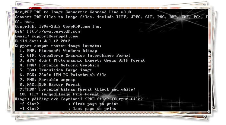 VeryPDF PDF to Image Converter CMD