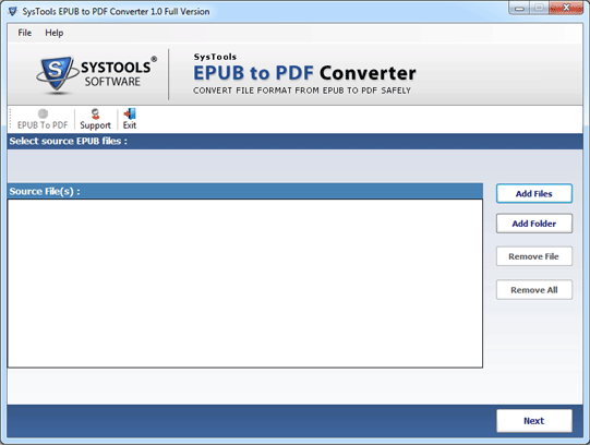 EPUB To PDF Application