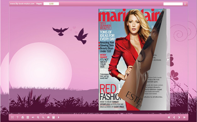 Flip Book Maker Themes for Love Birds