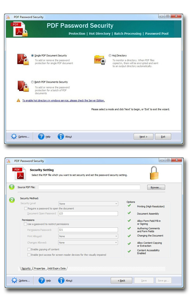 Simple PDF Password Security