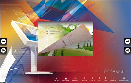 FlipBook Creator Themes Calendar: Ruby