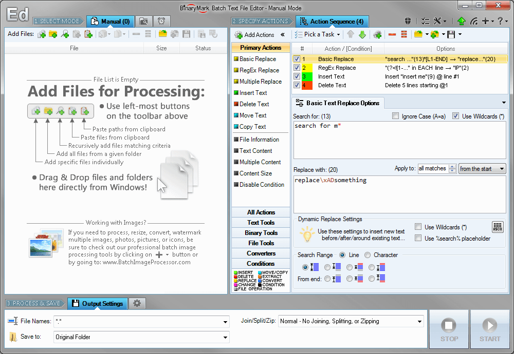 Batch Text File Editor