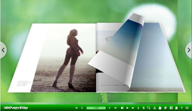 Dandelion Theme for 3D Page Turning Book
