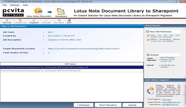 PCVITA Lotus Notes to Office 365