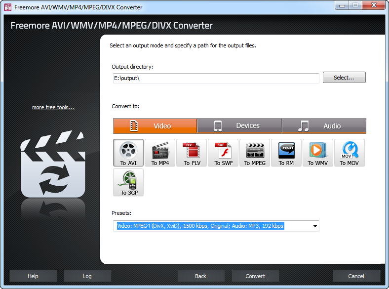 Freemore AVI/WMV/MP4/MPEG/DIVX Converter