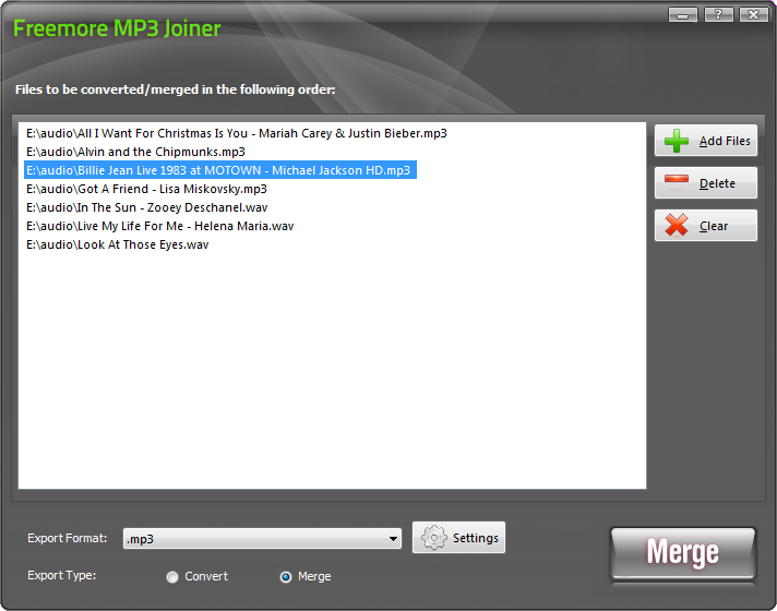 Freemore MP3 Joiner