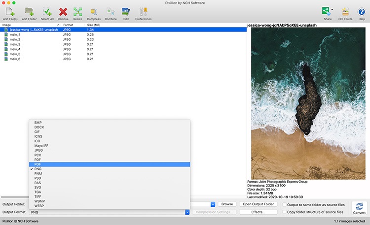 Pixillion Plus Mac JPEG/Image Converter