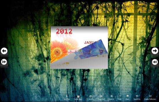 FlipBook Creator Themes Pack: Calendar: Reflection