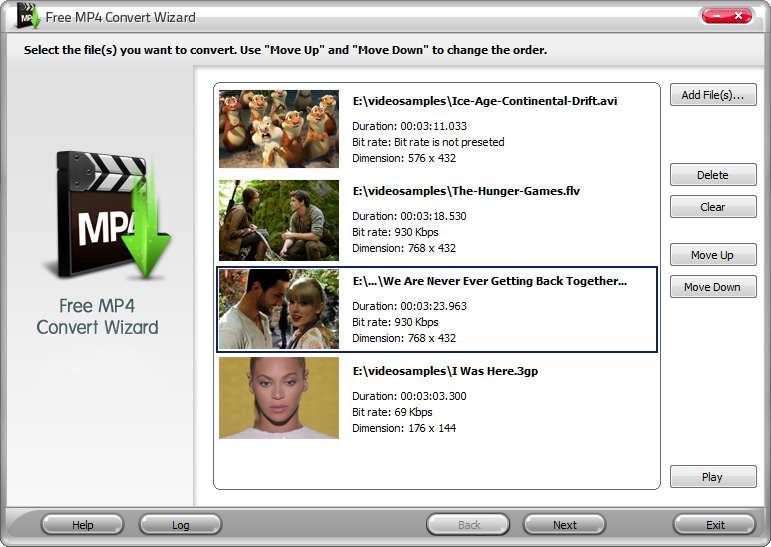 Free MP4 Convert Wizard
