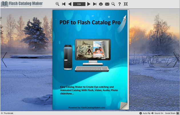 Flash Catalog Templates of Snow Style