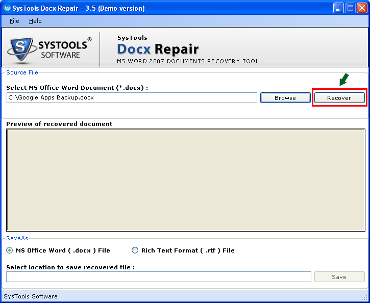 Repair Damaged Docx File