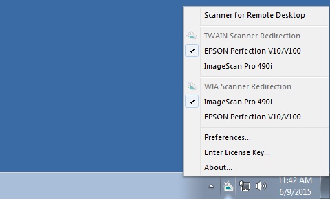 Scanner for Remote Desktop