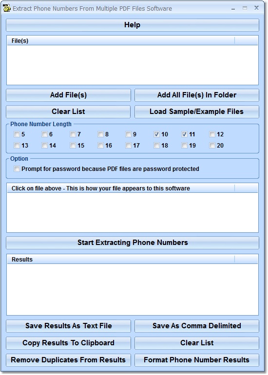 Extract Phone Numbers From Multiple PDF Files Soft