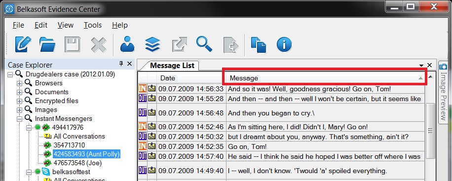 Forensic IM Analyzer