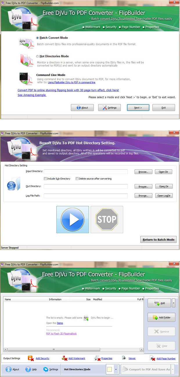 FlipBuilder DjVu to PDF (Freeware)