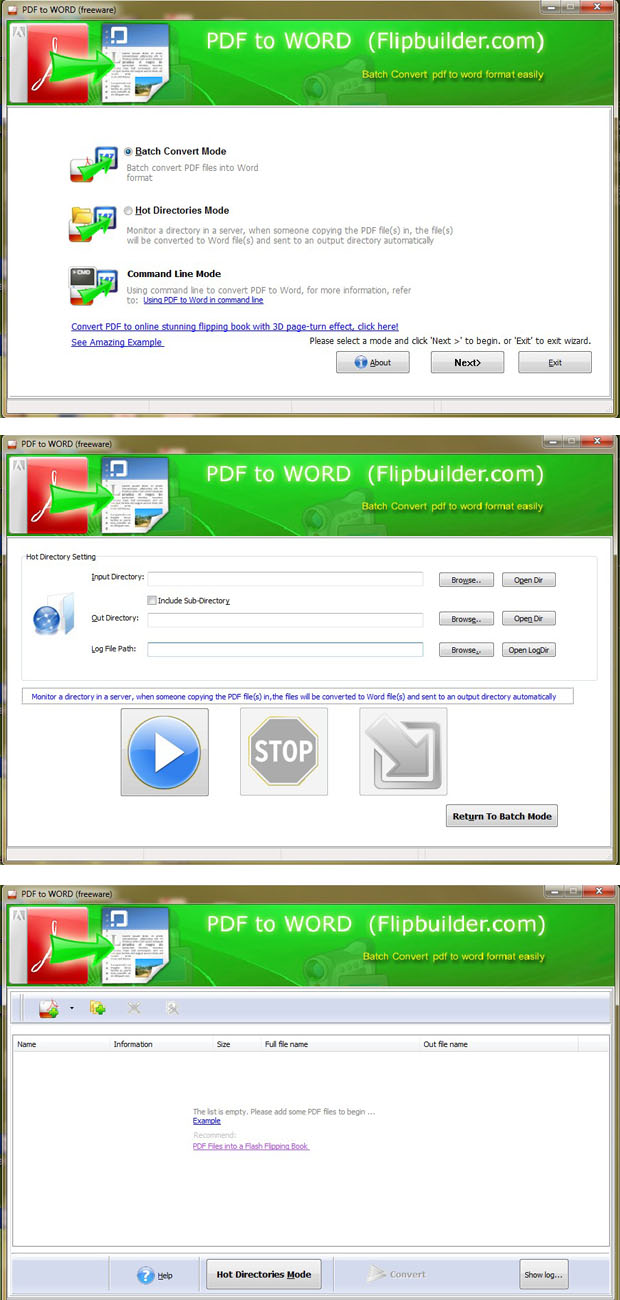 FlipBuilder PDF to Word (Freeware)