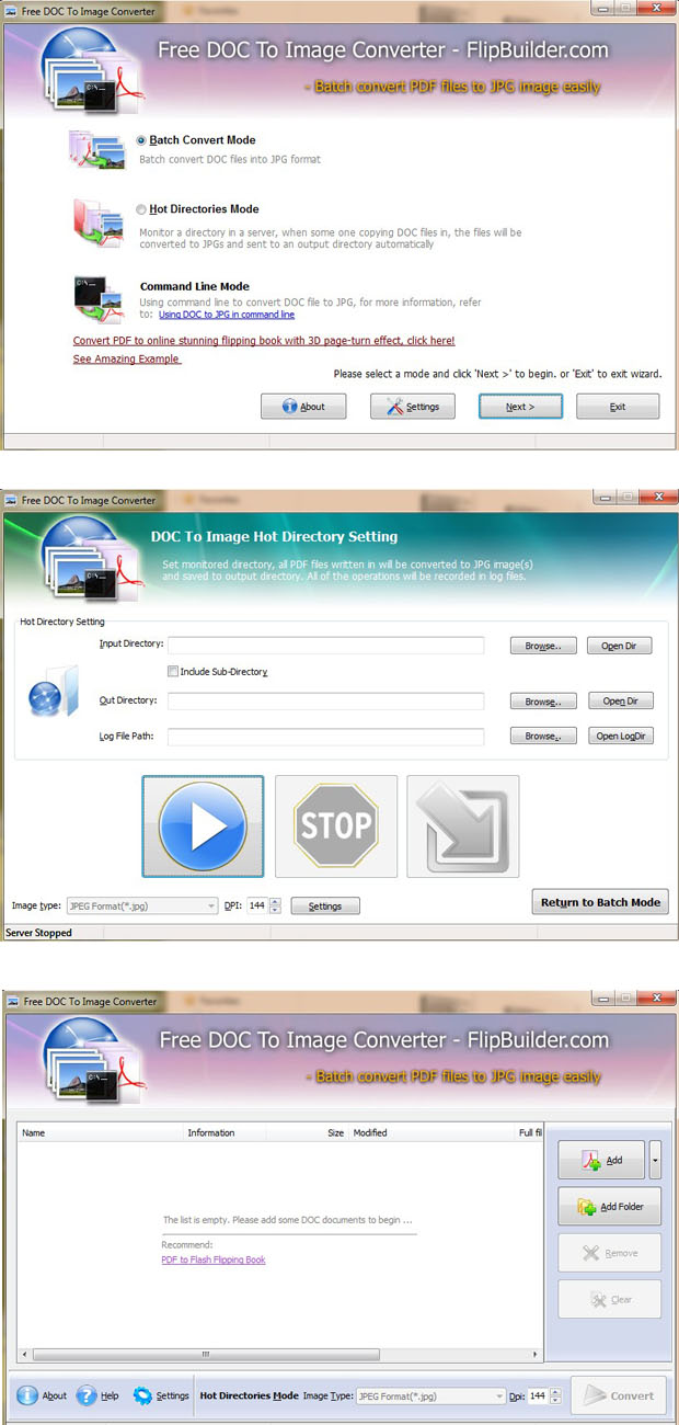 FlipBuilder DOC to Image(Freeware)