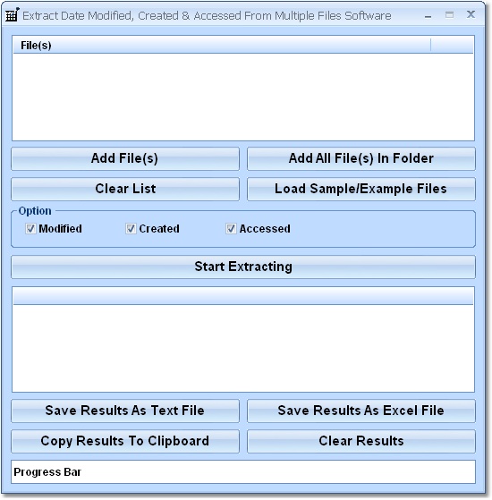 Extract Date Modified, Created & Accessed From Mul