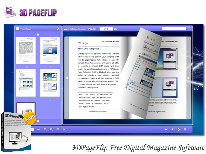 3DPageFlipFree Digital Magazine Software