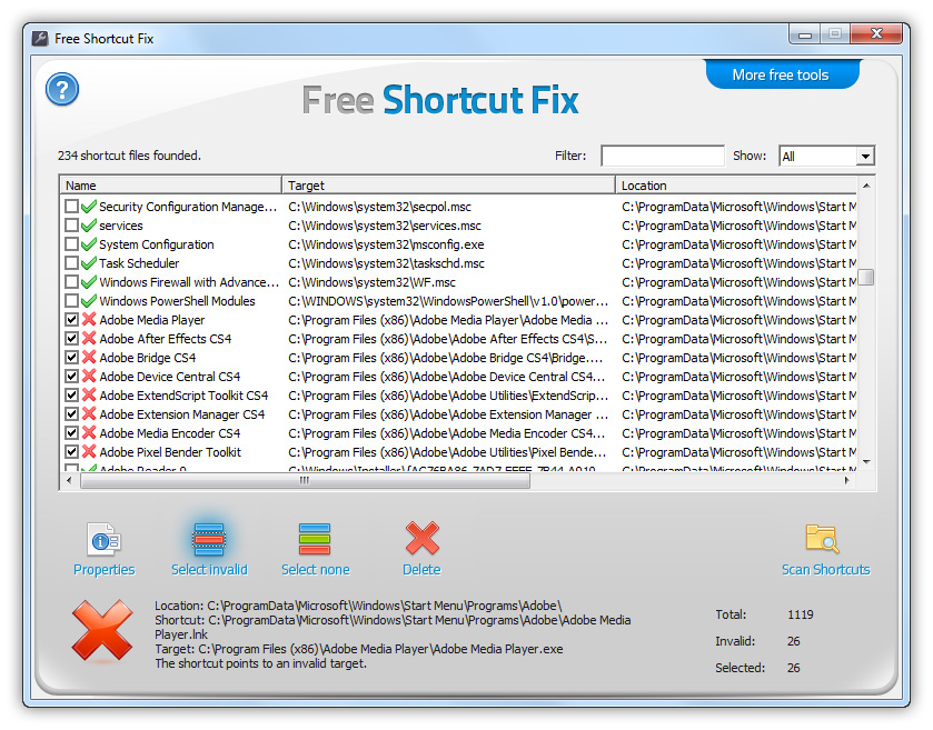 Free Shortcut Fix