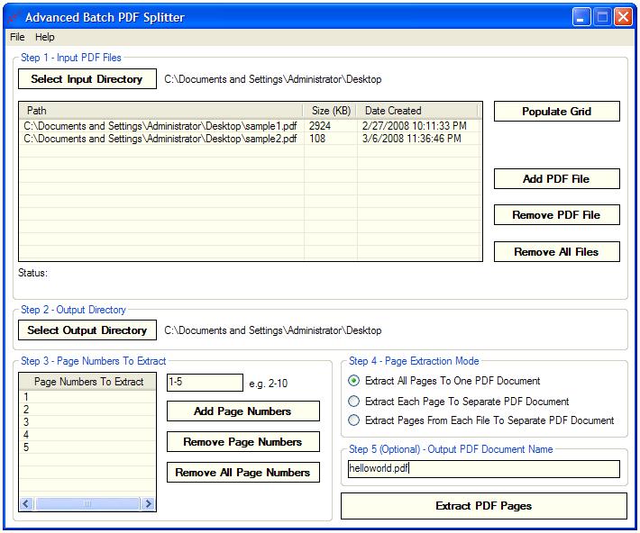 Advanced Batch PDF Splitter