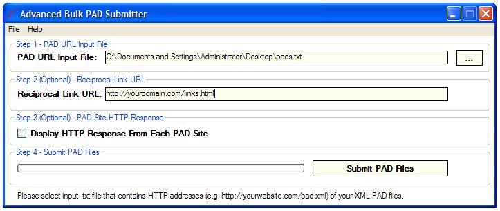 Advanced Bulk PAD Submitter
