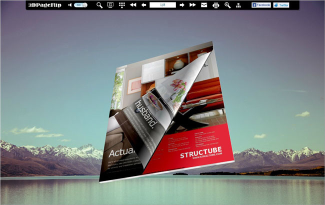 Natural Scenery Style Theme for 3D Book