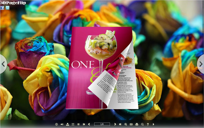 Rainbow Blossom Style Theme for 3D Book