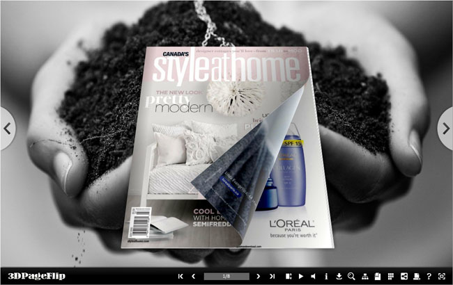 Monochrome Style Theme for 3D Book