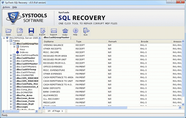 Recover Database MDF File