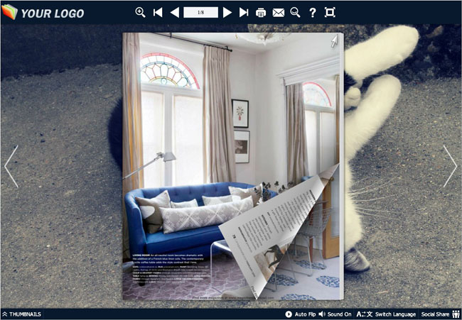 Page Flip Book Cats Style