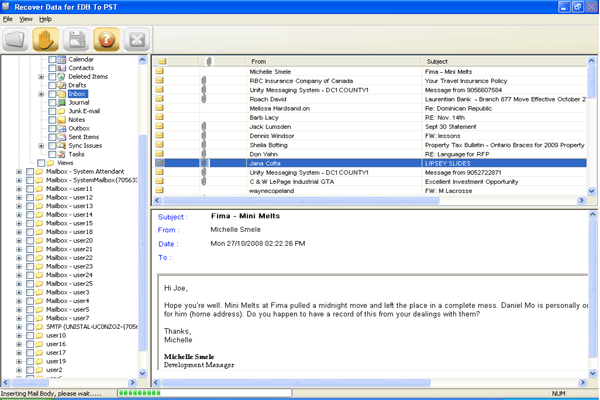 Recover Data EDB to PST Converter