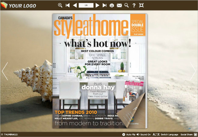 Page Flip Book Sandy Beach Style