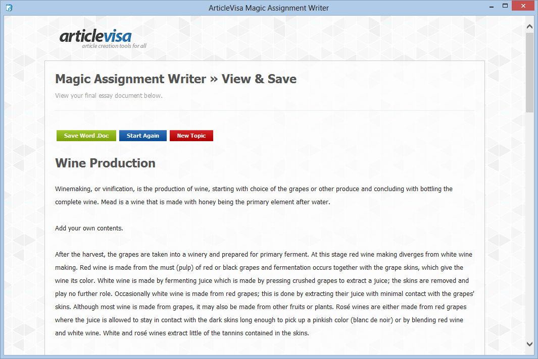 Magic Assignment Writer