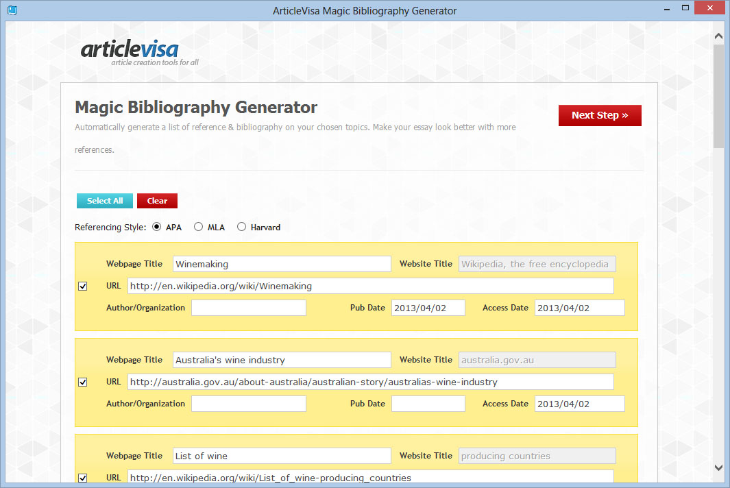 Magic Bibliography Generator