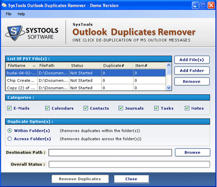 Deleting Outlook Duplicates