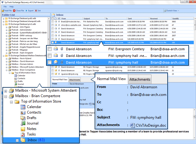Extract Mailbox from EDB Exchange 2007